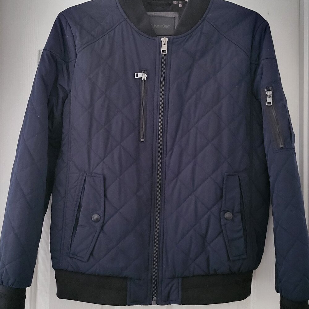 Calvin Klein Mens Quilted Bomber/Baseball Jacket Size M